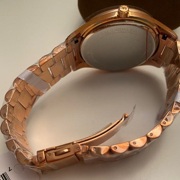 Michael Kors Blake Rose Gold Crystal Watch New Glam Designer MK3245 - Picture 8 of 13